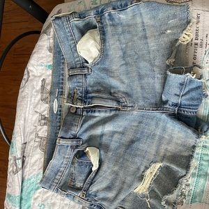 Stretchy low rise mini shorts